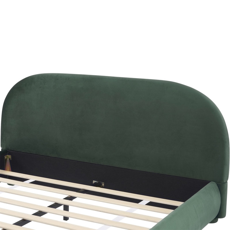 Lit plateforme tapissier, Queen