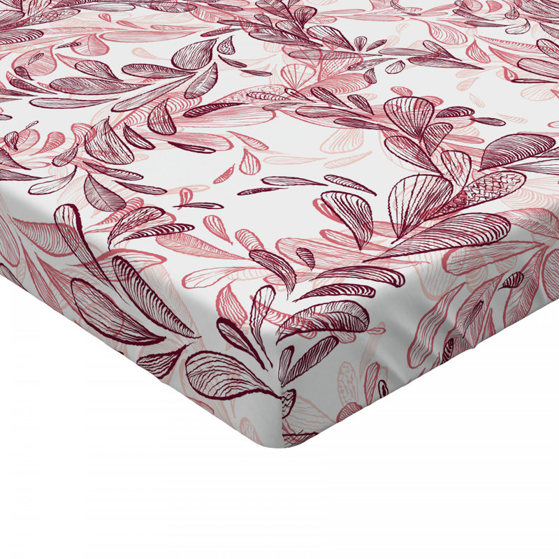 Microfiber Floral Fitted Sheet, Full Fitted Sheet