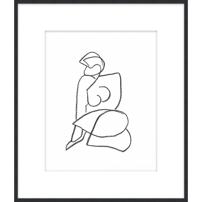 Linear Figures 3 Framed Print, 21.5" H x 19.5" W