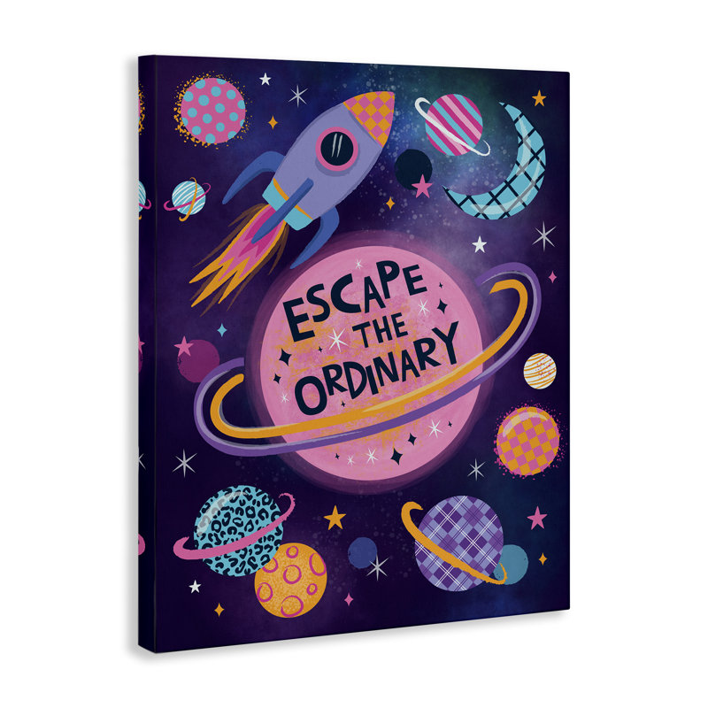Escape Ordinary Outer Space Canvas Wall Art by Lisa Perry Whitebutton, 20" H x 16" W