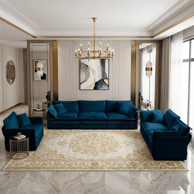 Living Room Set, Modern Chenille Sofa Couch, For Living Room