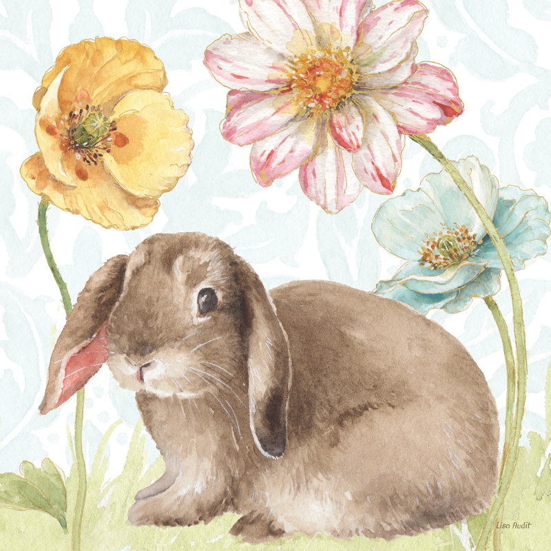 Spring Softies Bunnies III by Lisa Audit - Wrapped Canvas Art Prints, 51cm H x 51cm W