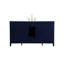 Meuble-lavabo simple 60 po avec plateau en marbre Hines-510261774