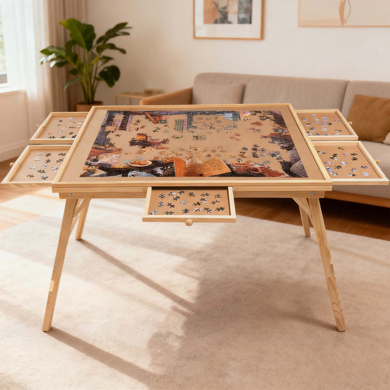 1500 Piece Puzzle Table with 5 Drawers