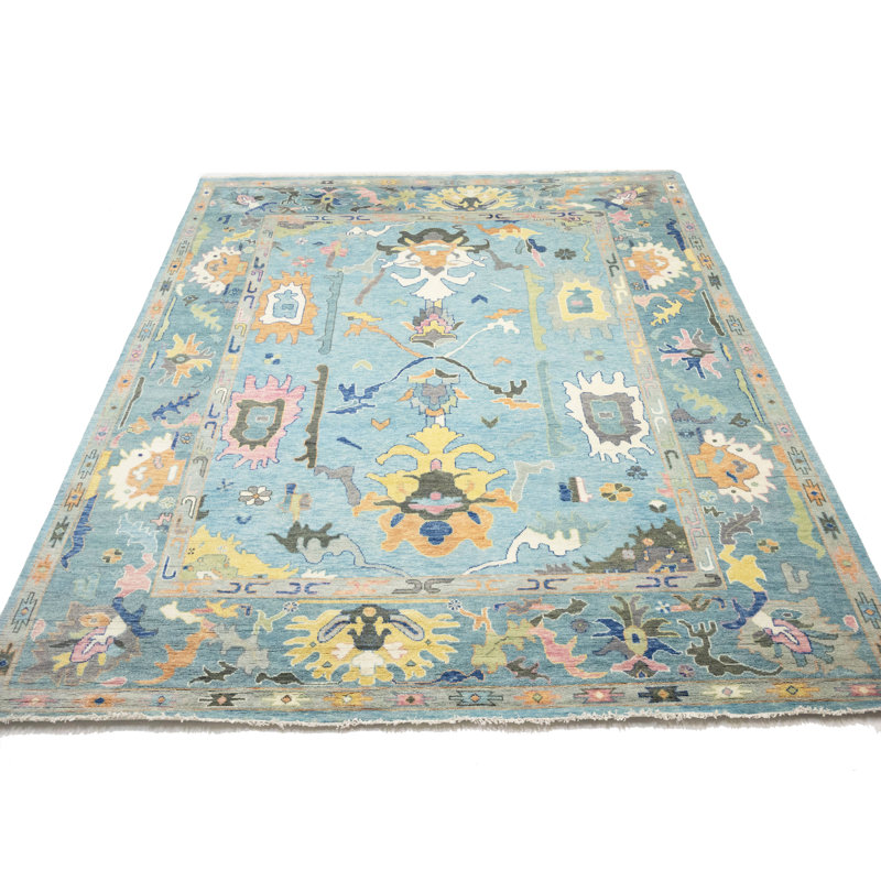 Tapis oriental Oushak Chobi Floral Colorfast 12 x 15