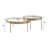 Wigfall Glam 3-Leg Round Nesting Table Set with Clear Glass Top in Gold