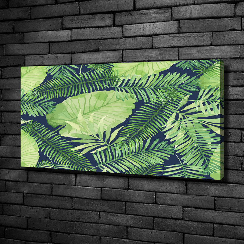 Tropical Leaves - No Frame Print, Canvas, 50cm H x 100cm W