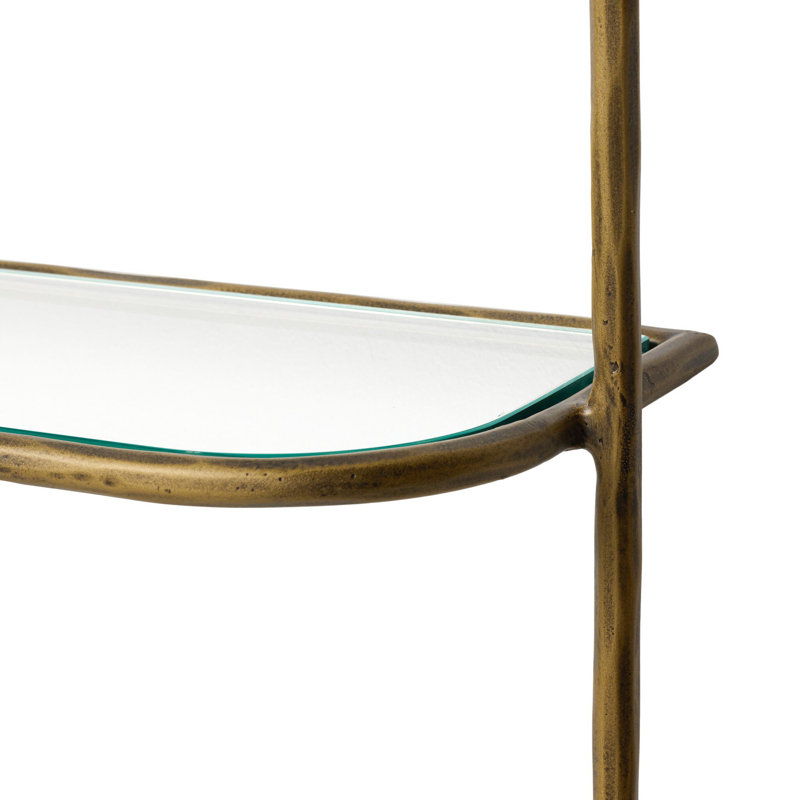 Swinton Shelf-Hammered Gunmetal, Hammered Aged Brass