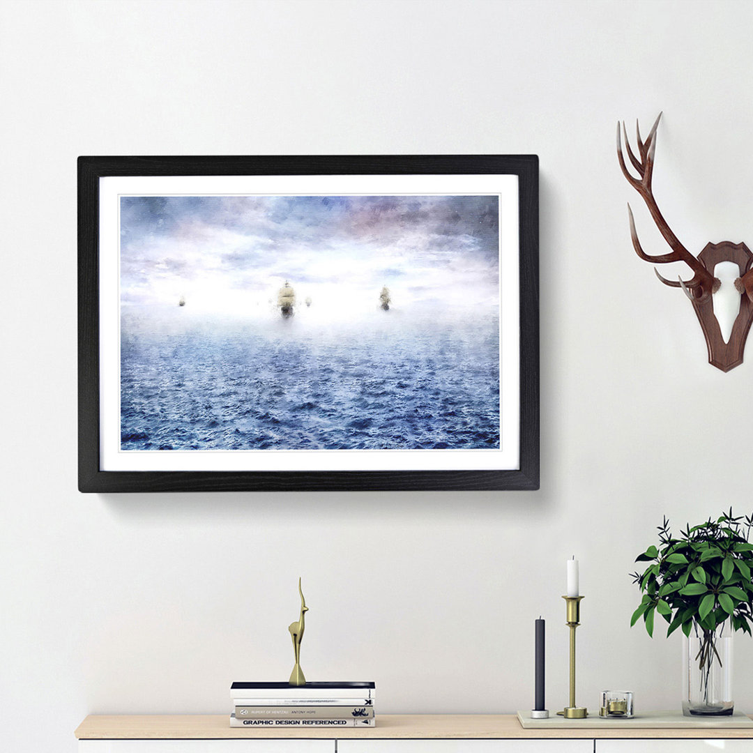 Pirate Ships on the Horizon - Framed Print
