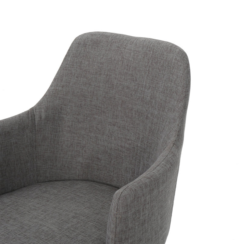 Chaise de salle à manger, Marron foncé, Gris clair