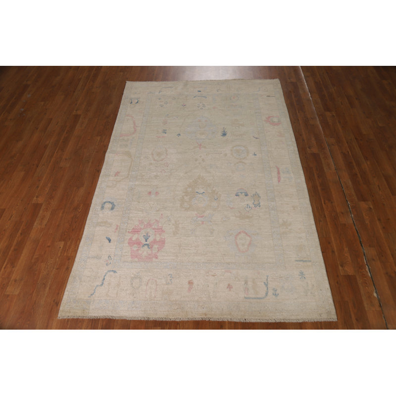 Vegetable Dye Handmade Oushak Turkish Rug