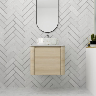 Bathroom Vanity With Sink In 24 Inch, Floating Bathroom Vanity With Soft Close Door