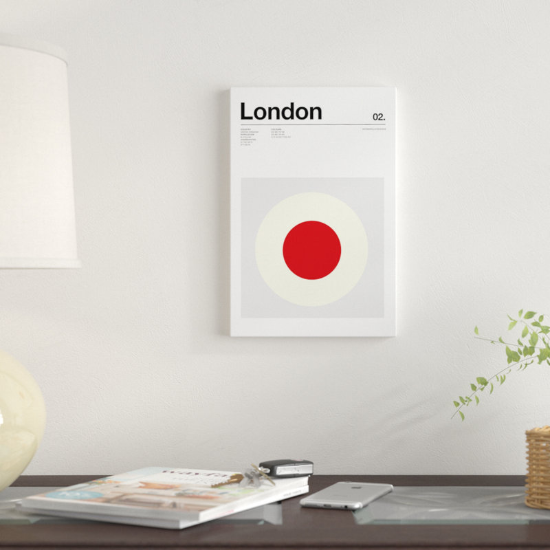« london », impression sur toile, H 18 po x l 12 po x P 1,5 po, Toile tendue, Blanc