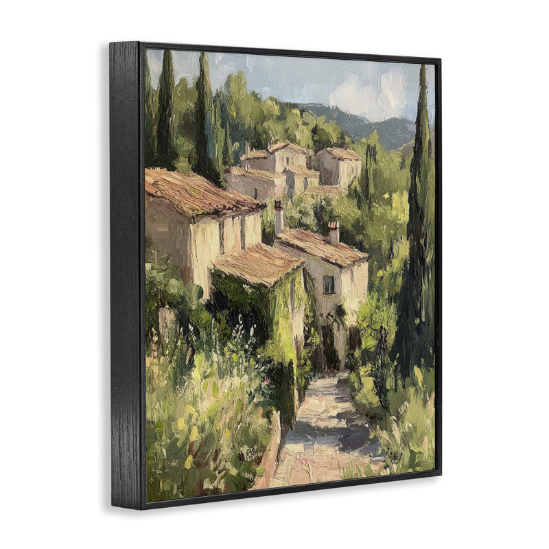 «Expressionist Village Buildings», estampe numérique, design par Petal Prints Design, H 30 po x l 24 po