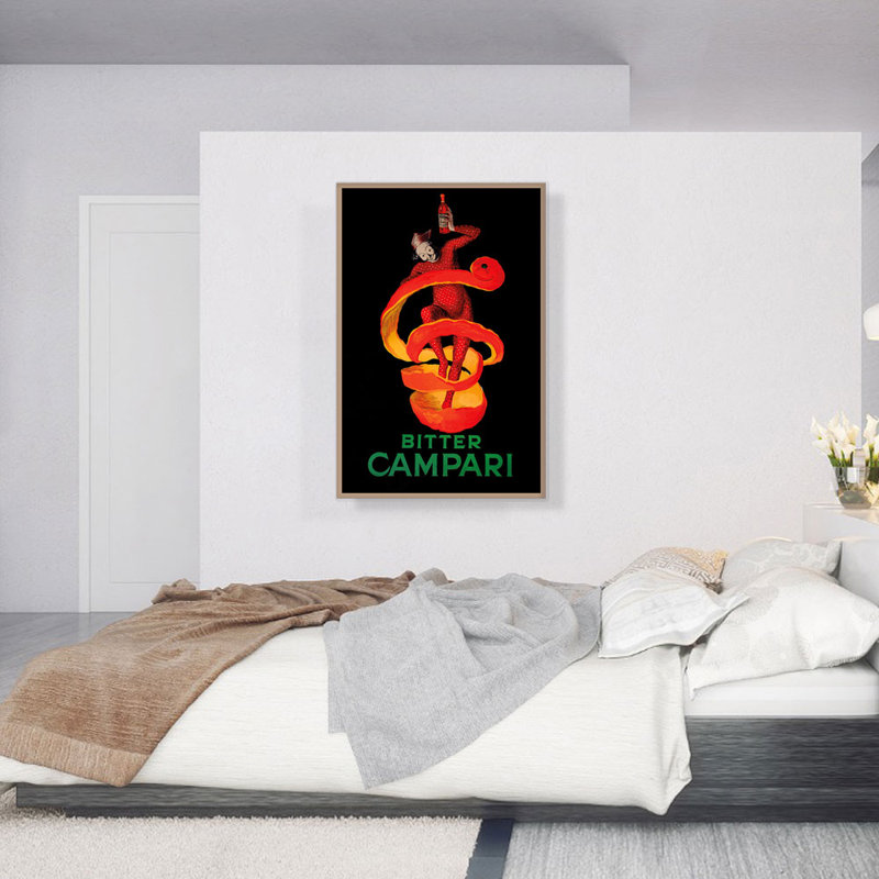 «Bitter Campari 1921» par Leonetto Cappiello - reproduction d'art sur toile tendue, H 40 po x l 26 po x P 1,5 po