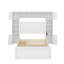 Lit double en bois avec armoire tout-en-un, tablette, douilles et lit gigogne-1093845853