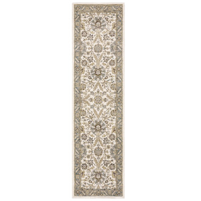 Tapis pierre / ivoire Alair Borders