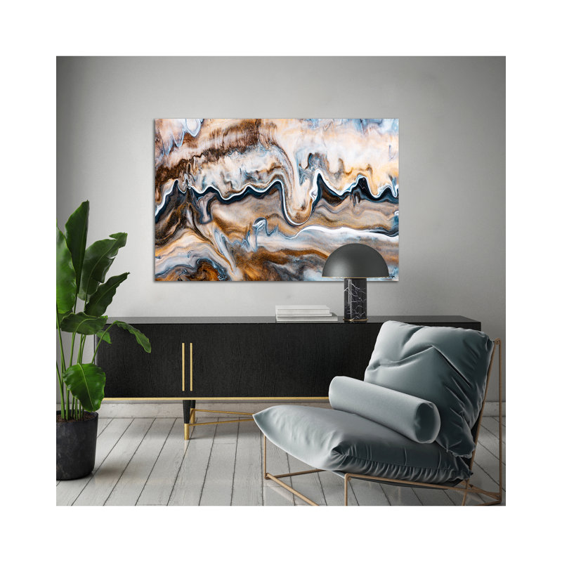 Copper and Blues Abstract