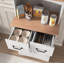 Armoire à micro-ondes en bois blanc avec rangement pour garde-manger et tiroir