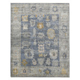 Jwell Hand Knotted Wool Geometric Area Rug