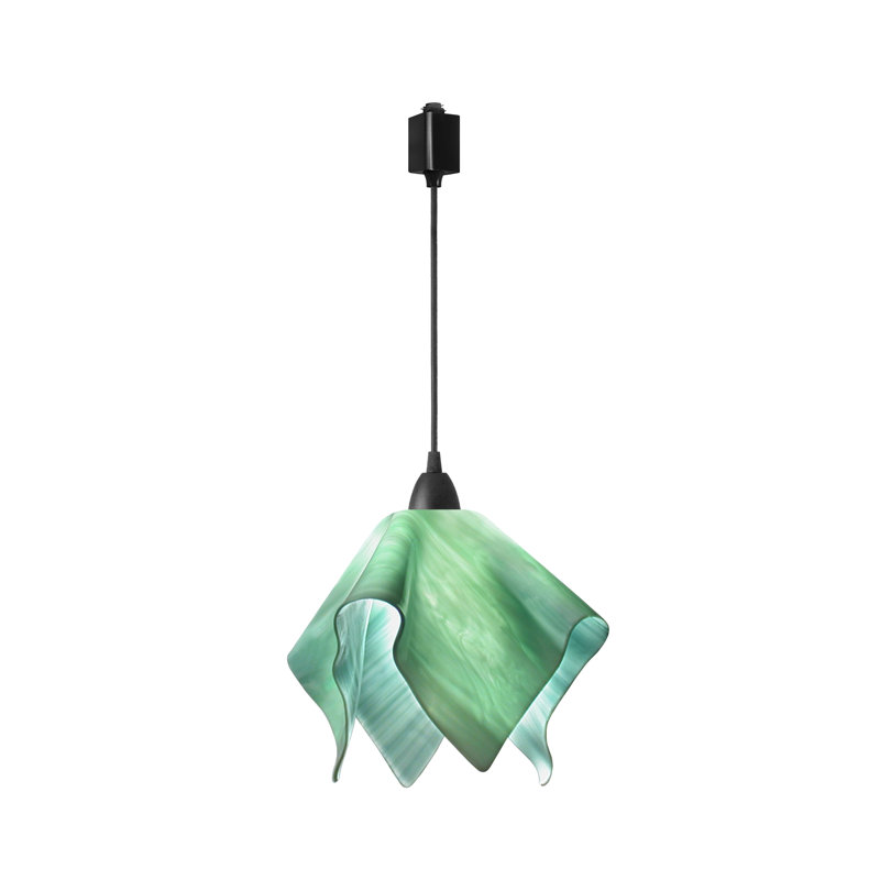 Luminaire suspendu 1 lumières flamme Dale, Grand, Noir, Ambre jaune
