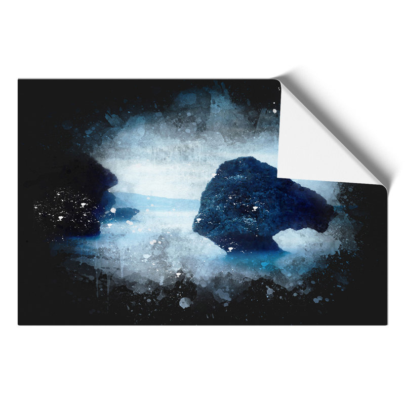 Barbados Beach Paint Splash - Frameless Print, 59cm H x 84cm W x 0.1cm D