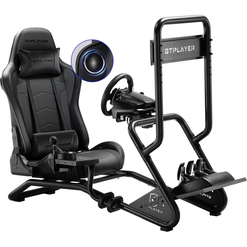 GTPLAYER Racing Simulator Cockpit, Black