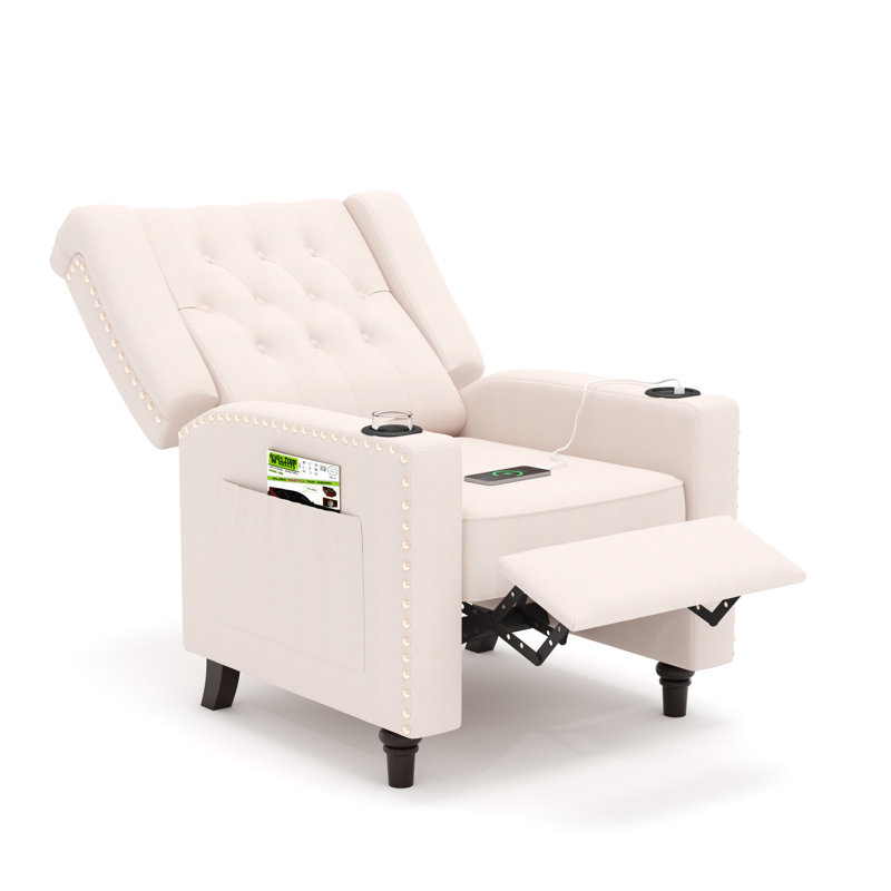 Fauteuil inclinable manuel standard Newton St Loe, Mélange de lin beige
