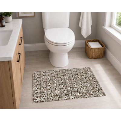 Tapis de toilette rectangulaire absorbant et antidérapant The Way