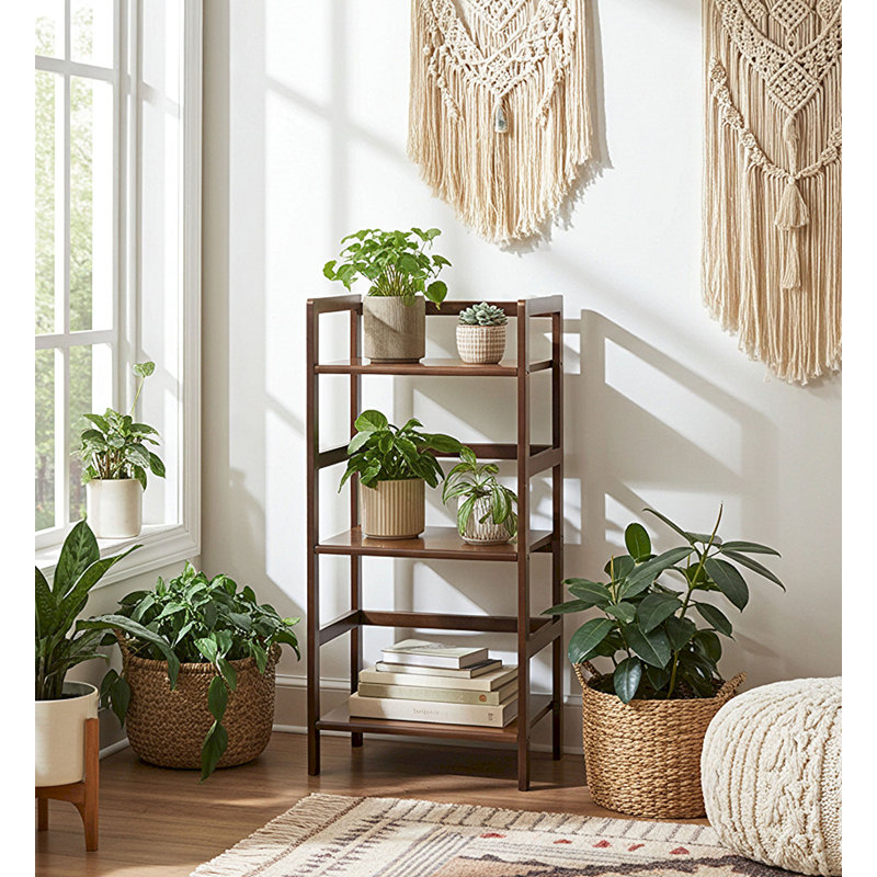 Bibliothèque standard en bois H 33,75 po x l 13,8 po, Caramel