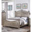 Lit de chambre à coucher, style traditionnel avec moulure argentée, cadre de lit classique