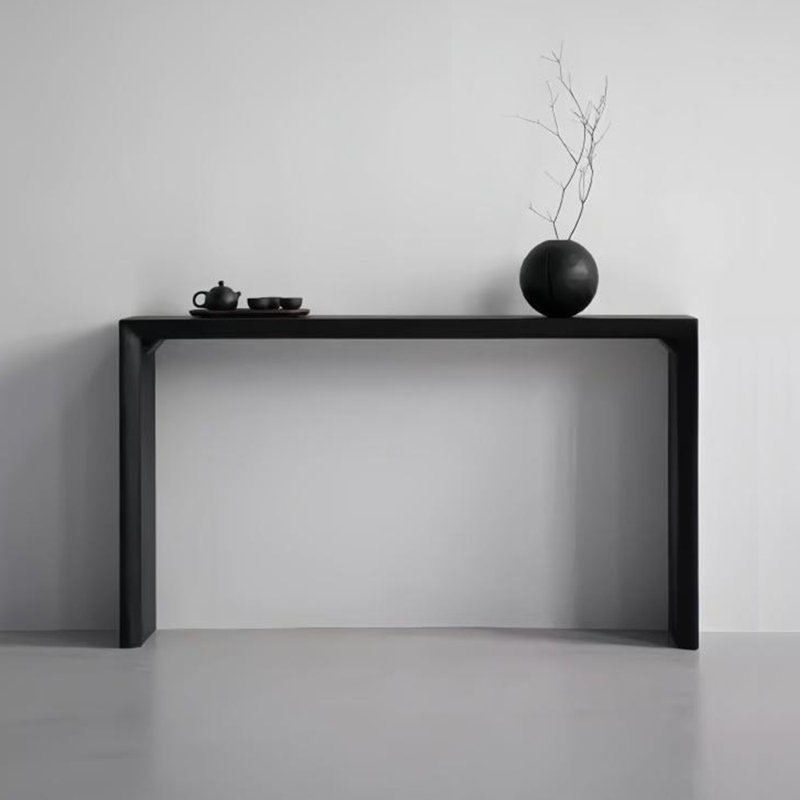 Console noire simple de style italien, H 29,5 po x l 55,1 po x P 11,8 po