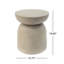Table d'appoint d'extérieur, table de bout, table d'appoint avec plateau rond