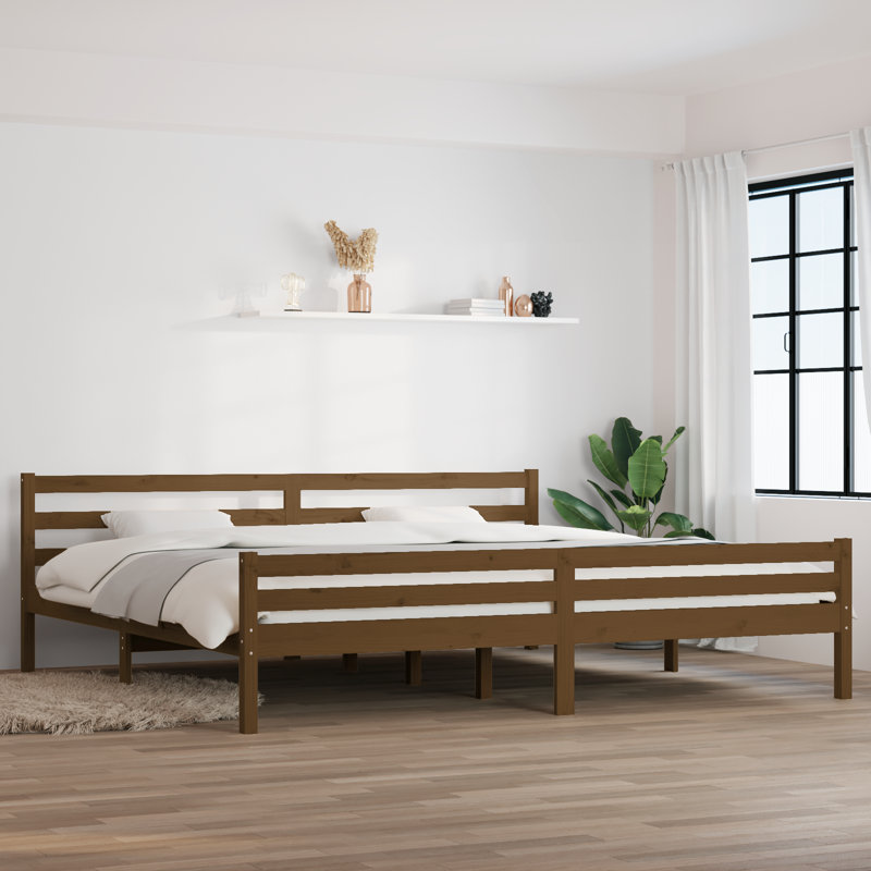 Maxton Solid Wood Bed, grey, 150 x 200cm