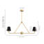 Luminaire suspendu en fer pour îlot de cuisine Novren-886247994