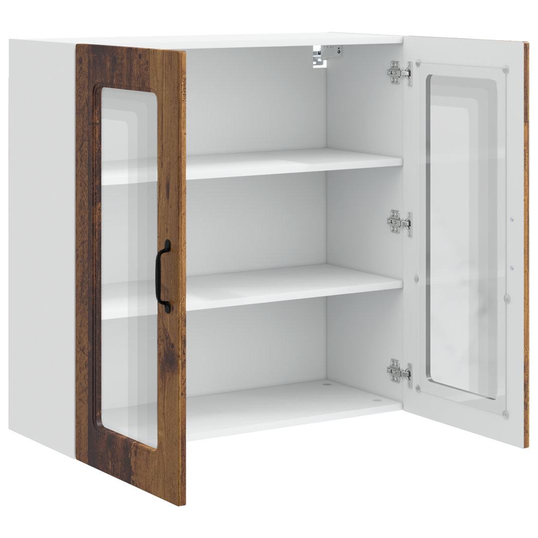 VidaXL Wood Kitchen Wall Cabinet - 80 x 80 x 31cm - Brown - Image 2