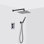 Devon 2-3 Way Shower Set With Hand Shower Set - Wall Mount - 12" Brass
