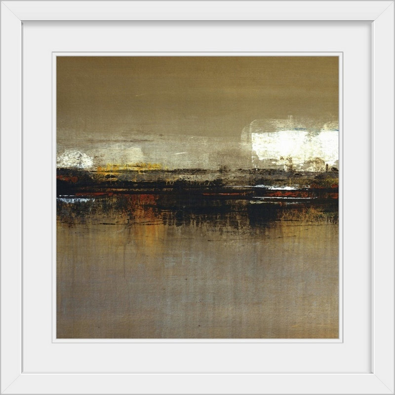 « rustique view i », reproduction, H 28 x l 28 po x P 1 po, Cadre blanc