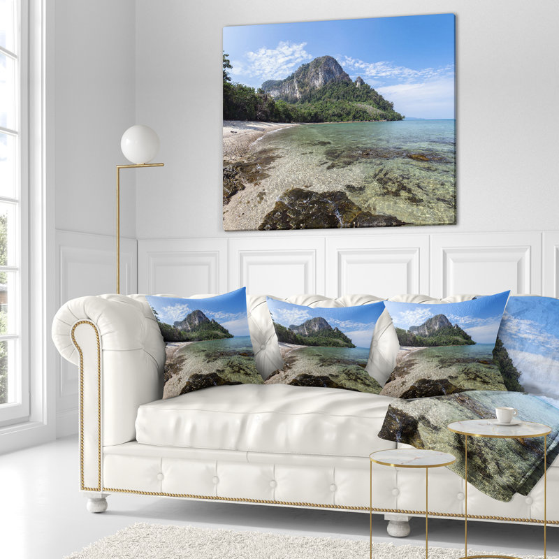 Coussin Koh Mook Coast Line - Sea & Shore, 16 po x 1 po, Coussin décoratif