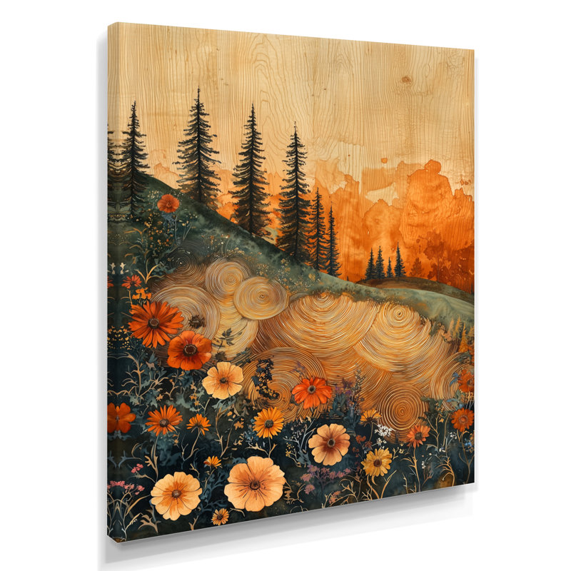 Barnish - impressions sur toile florales, H 40 po x l 30 po, Toile tendue, Ne s’applique pas