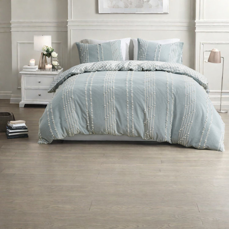 Ensembles de literie de très grande qualité en coton de qualité supérieure, jacquard réversible moderne pour la maison