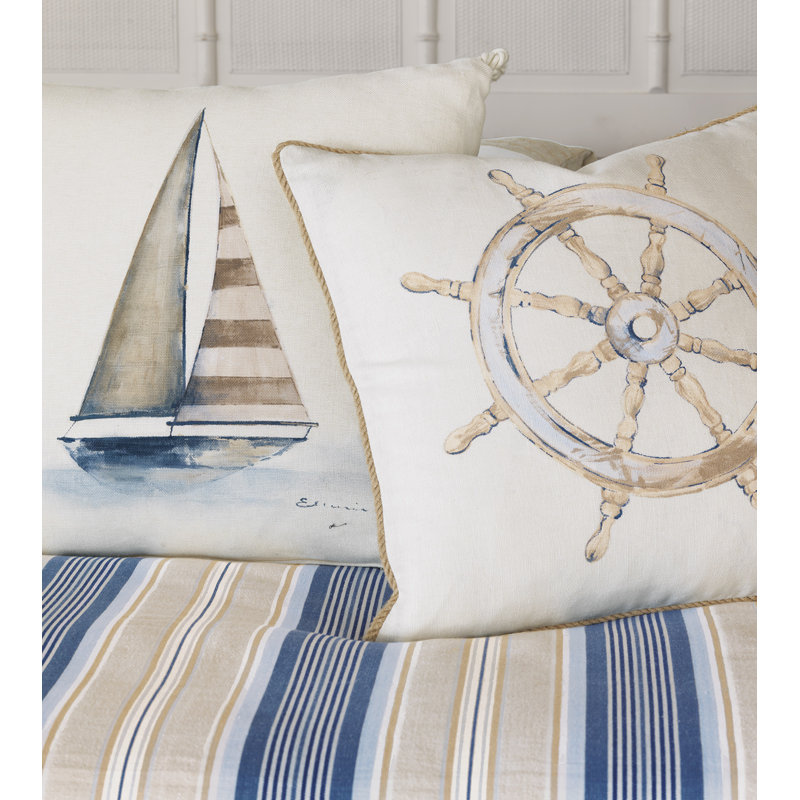 Maritime Linen Square Pillow Cover & Insert