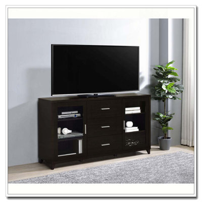 Meuble télé rectangulaire à 3 tiroirs Nyler Cappuccino