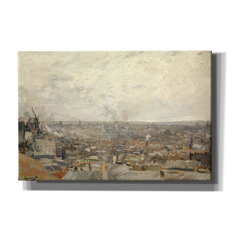 Vue de Montmartre sur toile par MASTERS, H 12 po x l 18 po x P 0,75 po