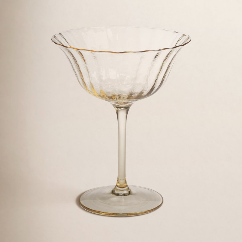 Apéritif 4-Piece Set Summer Cocktail Coupe Glasses, Goldenrod
