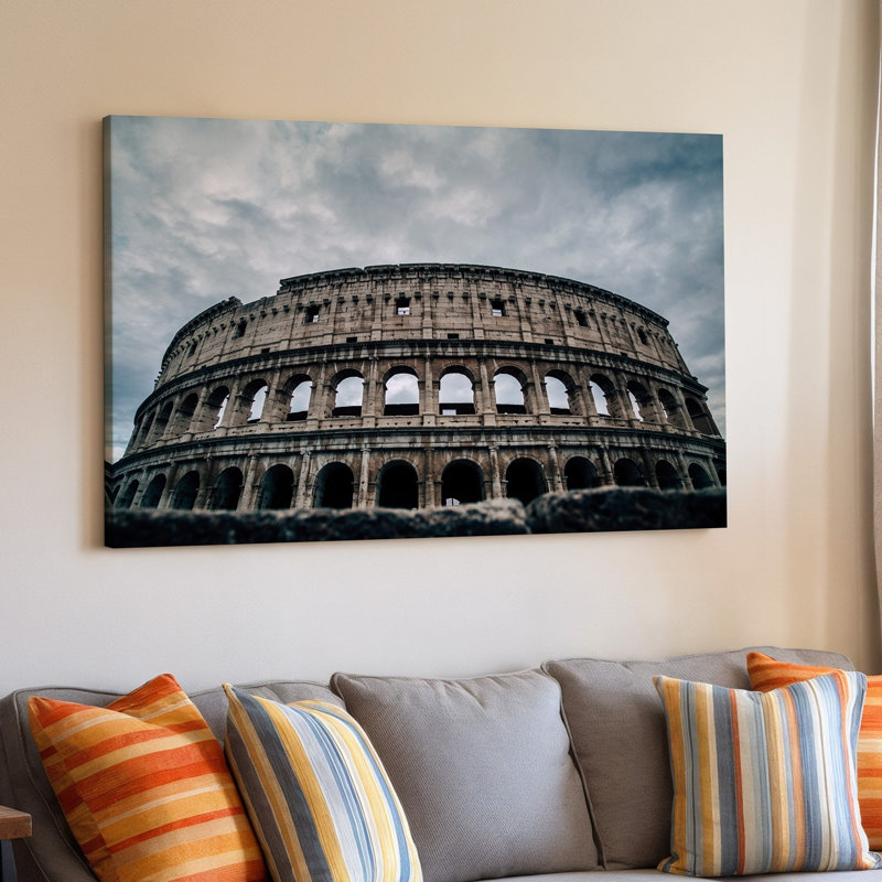 Toile, art dramatique du Colisée à Rome, H 9 po x l 12 po