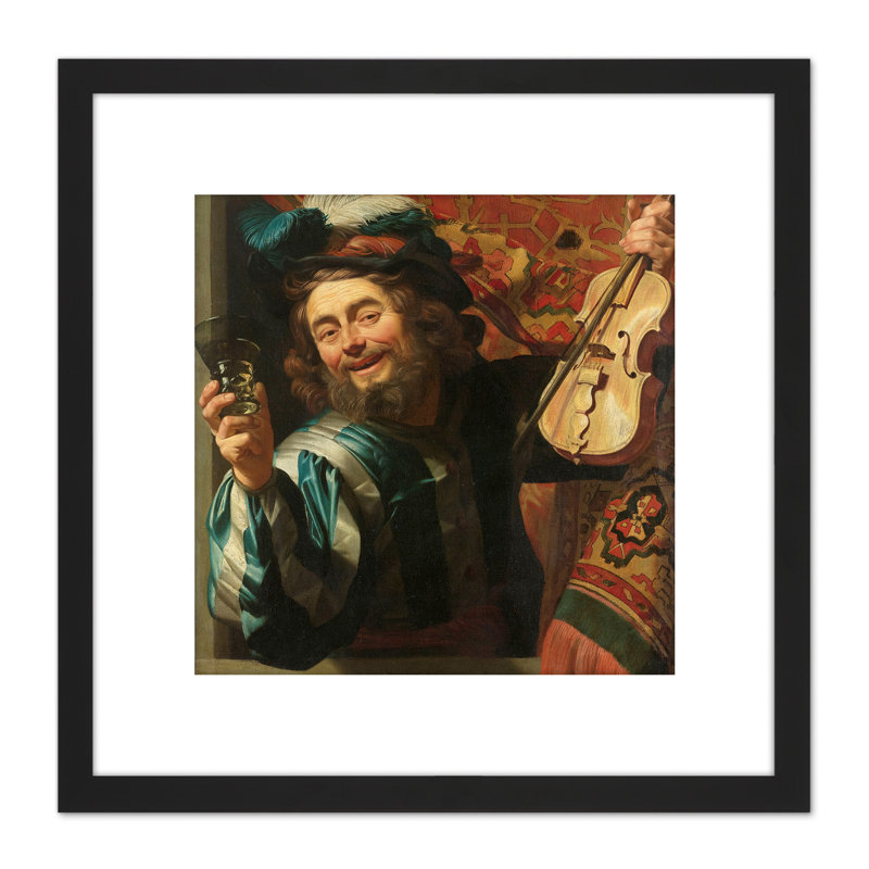 The Merry Fiddler by Gerard Van Honthorst - Single Picture Frame Painting
