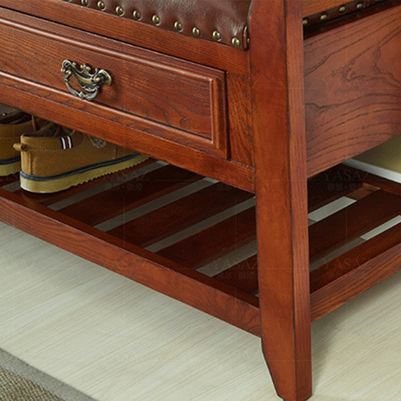 American Shoe Changing Stool 5 Pair Shoe Storage Bench