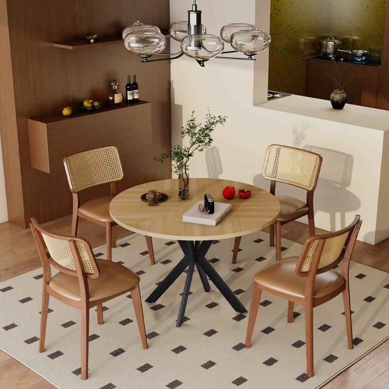 Stivers Round Dining Table, Yellow