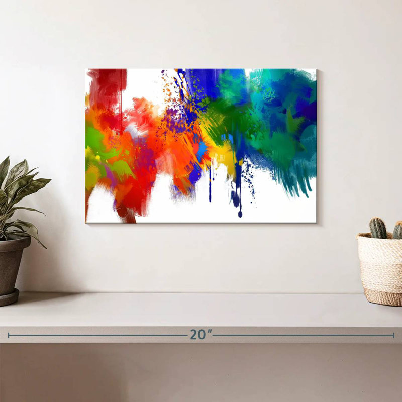 Avery Abstract Paint Splash, 8" H x 12" W
